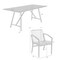 Armen Living Koala and Brighton 5 Piece Outdoor Patio Dining Set in Dark Eucalyptus Wood and Gray Rope 840254333680 - alternate 8